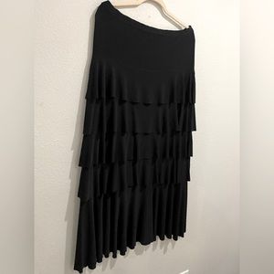 Black Layered Maxi Skirt